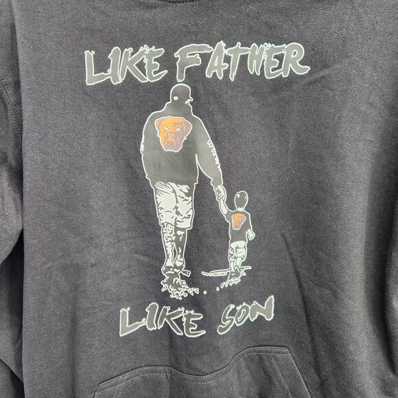 NWT Celebrity Style Cleveland Browns "Like Father Like Son" Black Hoodie Men's S - Picture 7 of 10